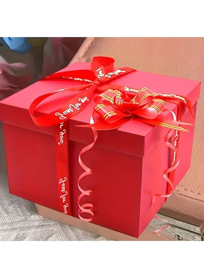 Created Sapphire Blue Multi Compartment Surprise Gift Box For Birthdays Weddings Proposals Party Favors - Image 3