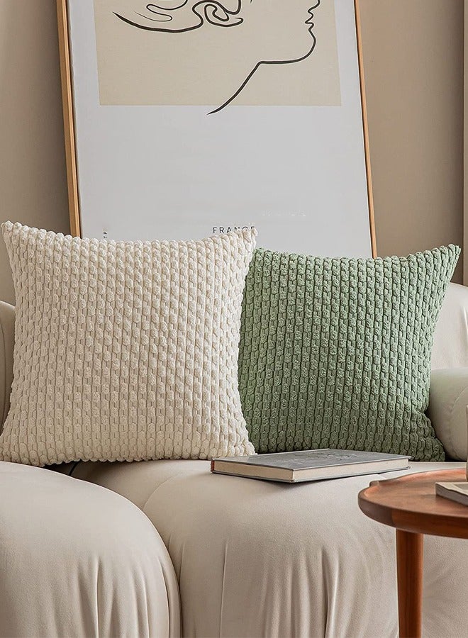 Set of 4 Pillow Covers, Throw Pillow Covers, Short Plush Cushion Covers, Decorative Solid Colour Cushion Covers 45cm x 45cm for Living Room Sofa Cushions - Image 4