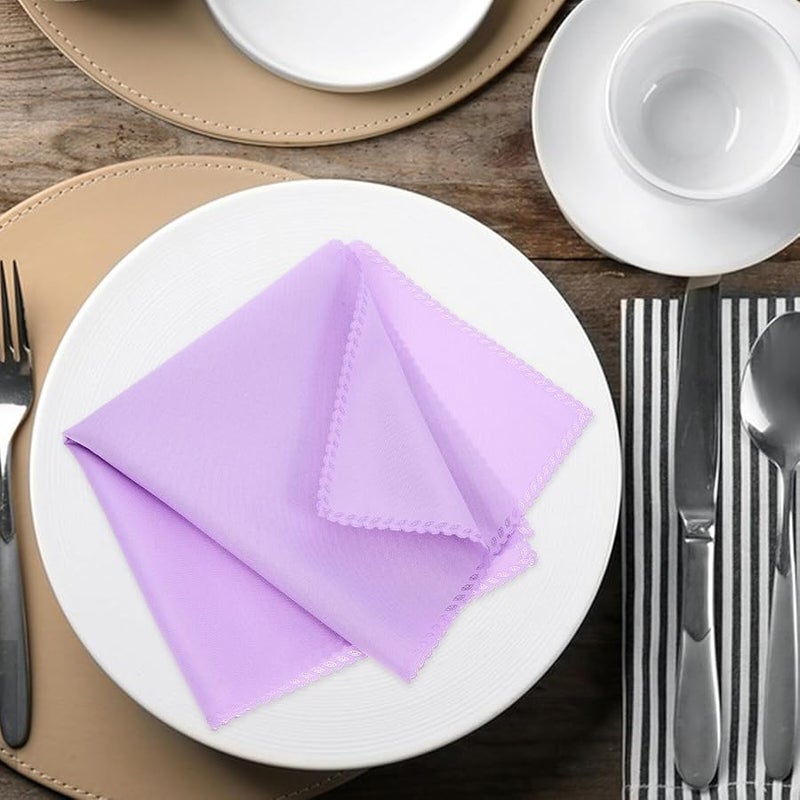 Lightweight Solid Color Cloth Napkins 10pcs Set for Wedding Party Dinner Table - Image 4