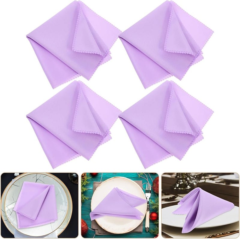 Lightweight Solid Color Cloth Napkins 10pcs Set for Wedding Party Dinner Table - Image 5