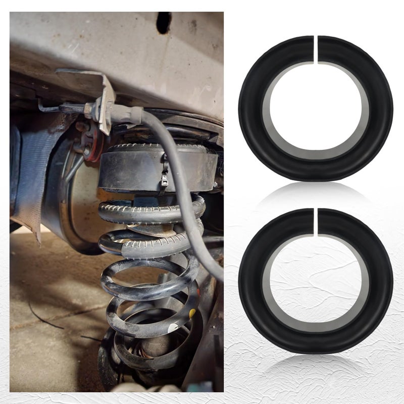 2PCS Coil Spring Spacer for 555 Inch Car Enhance Spring RateHeavyDuty Coil Spring Booster of Vibration Damping Thick Rubber WashersUniversal Coil Spring Spacers for Car Accessories