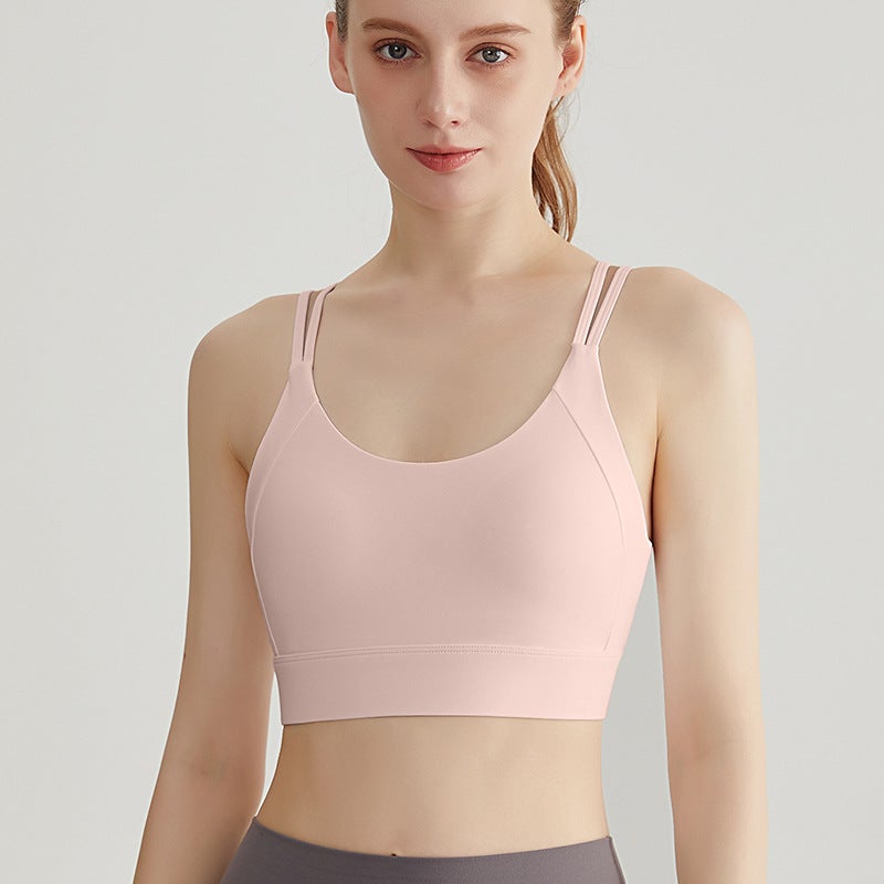 Generic LAHN Sports Bra Integrated Support Yoga Tank WX-345 lotus root powder 