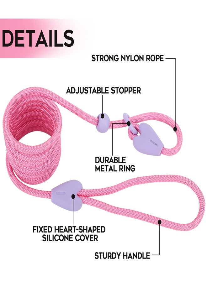 viunimo Slip Lead 6 FT Dog Training Leash - 6 Color Slip Leads for Medium Dogs - No Pull Dog Leash (Pink) - Image 3