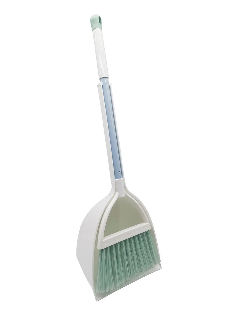 Xifando Mini Broom with Dustpan for KidsLittle Housekeeping Helper Set WhiteGreen