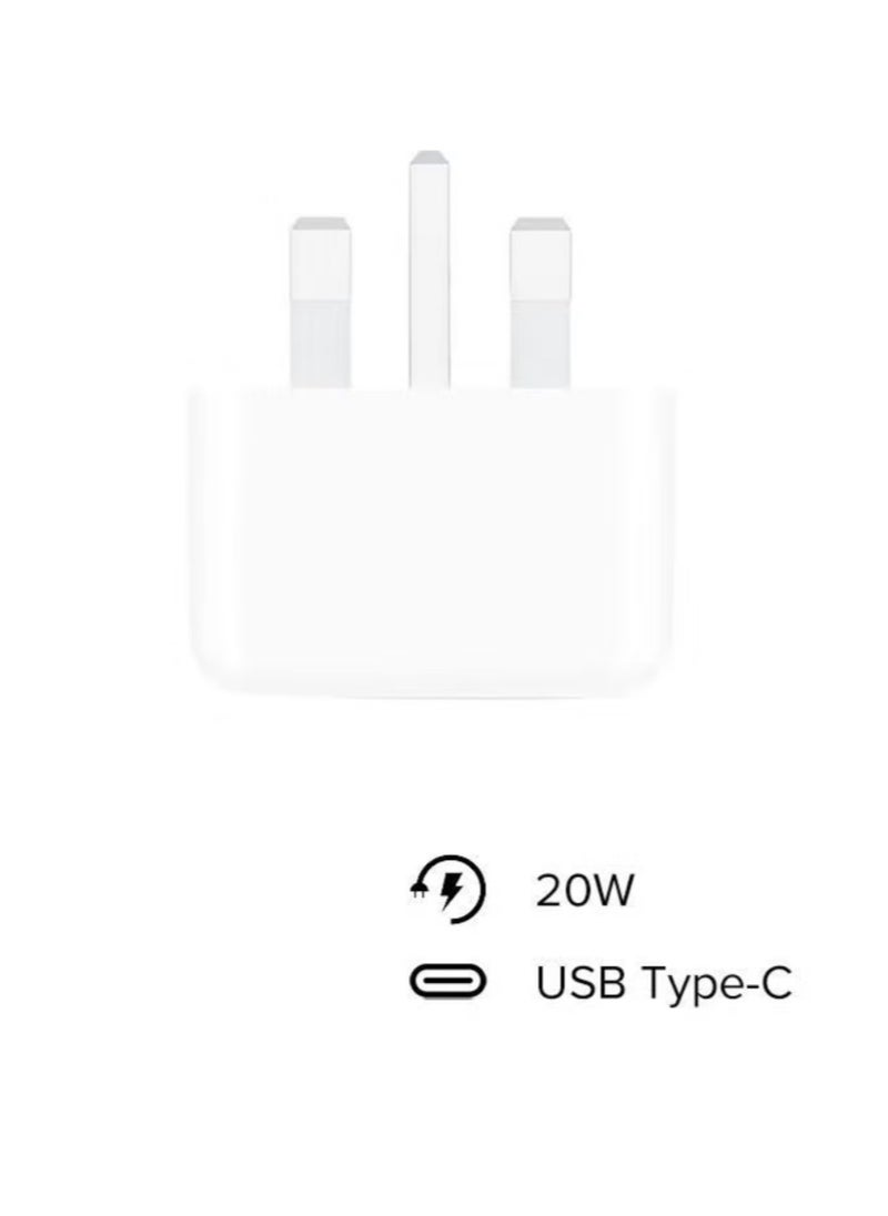Generic - 2 in 1 Pack of 20W USB-C Power Adapter and USB-C to Lightning Cable 1m white - Image 1