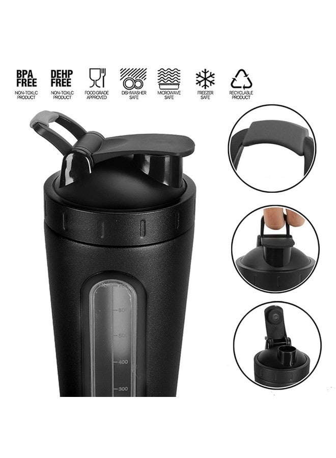 BURRDOFF BURRDOFF [VISIBLE WINDOW Protein Shaker Bottle, Gym Shaker Steel Shaker Bottle Gym Shaker Bottle shaker bottles for protein shake gym protein shaker bottle (Matt Black)  - Image 2