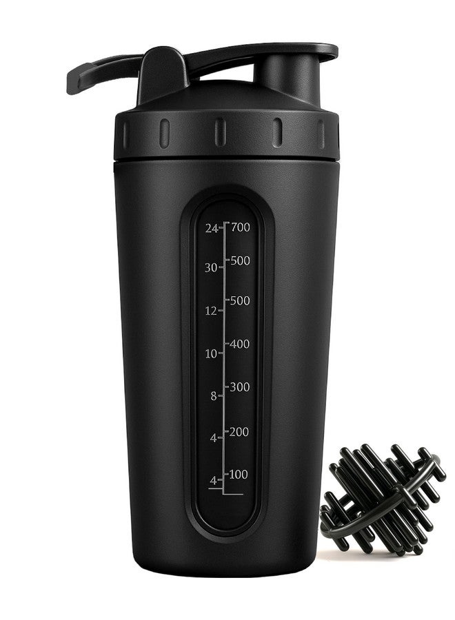 BURRDOFF BURRDOFF [VISIBLE WINDOW Protein Shaker Bottle, Gym Shaker Steel Shaker Bottle Gym Shaker Bottle shaker bottles for protein shake gym protein shaker bottle (Matt Black)  - Image 1