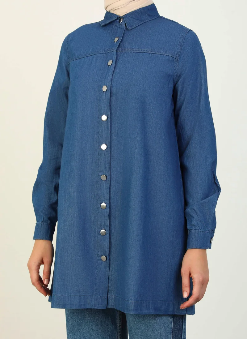 Refka by modanisa Blue - Tunic - Refka