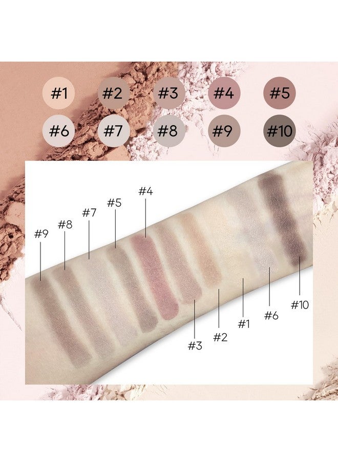 KYDA 10 Colors Eye Shadow Palette Kit Matte&Glitter Eyeshadow Makeup Light Dark Shades Eye Shadow Lasting Smudgeproof High Pigment Eyeshadow Powder With Eyeshadow Brush04 - Image 5