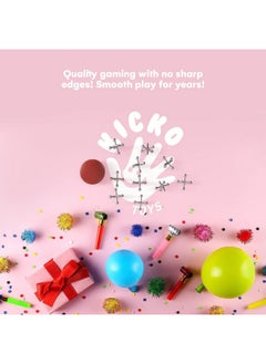 Kicko Kicko Metal Jacks Game Set - 12 Packs of Jacks Game for Kids with Metallic Jacks and Ball - Retro Kids Toys for Indoor/Outdoor Play - Fun Metal Jacks and Ball Set for Parties and Favors  - Image 5