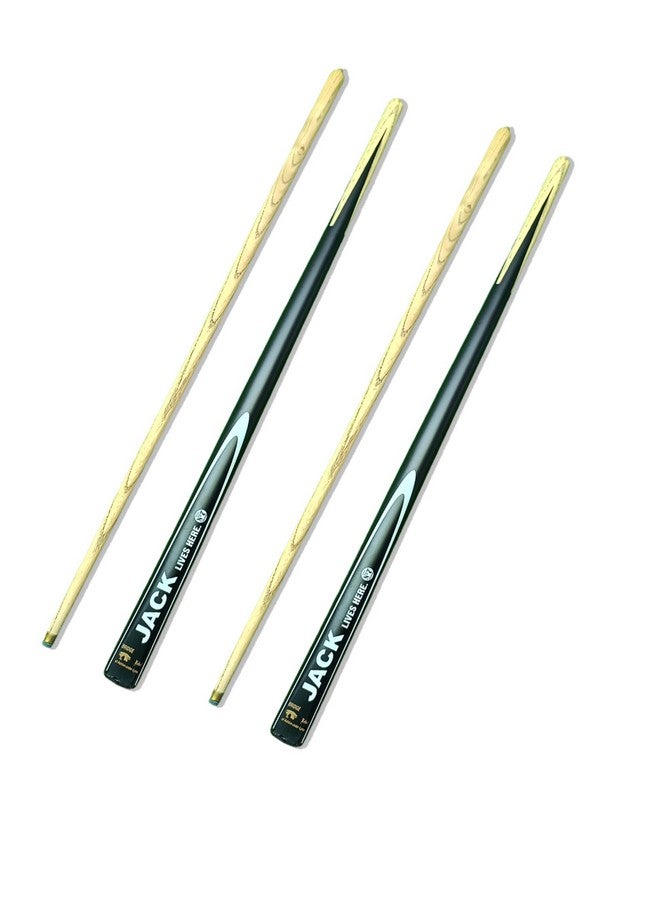 JBB Billiard cue Stick | Half-Brass Joint | Snooker Cue Stick and Pool Cue Stick (9mm Tip Size) - 2pcs (Dashing Black) - Image 1