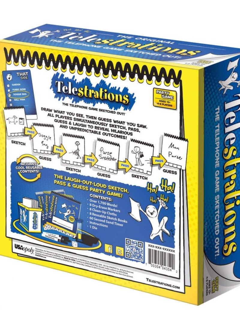 USAopoly Telestrations Original 8-Player | Family Board Game | A Fun Family Game for Kids and Adults | Family Game Night Just Got Better | The Telephone Game Sketched Out | Ages 12+  - Image 2