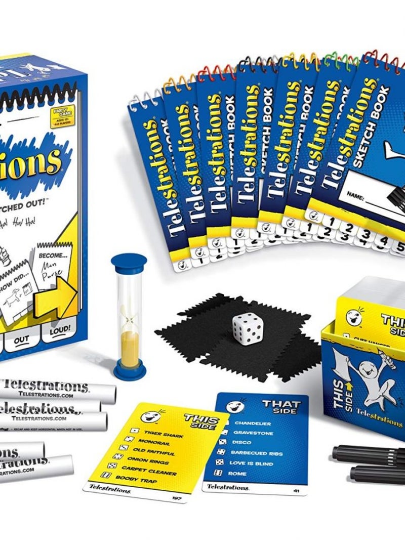 USAopoly Telestrations Original 8-Player | Family Board Game | A Fun Family Game for Kids and Adults | Family Game Night Just Got Better | The Telephone Game Sketched Out | Ages 12+  - Image 3