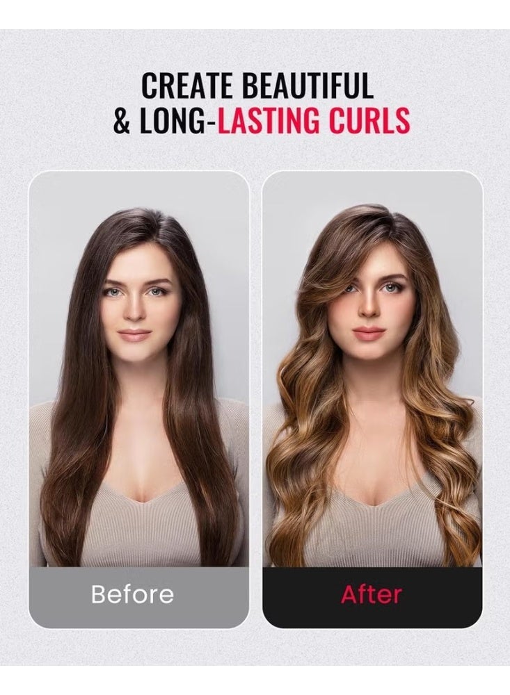Derovan 1.25″ Automatic Rotating Curling Iron – Fast‑Heating Anti‑Scald Ionic Hair Curler for Beach Waves & Soft Curls, Professional Curly Hair Tool, Suitable for Men and Women - Image 2
