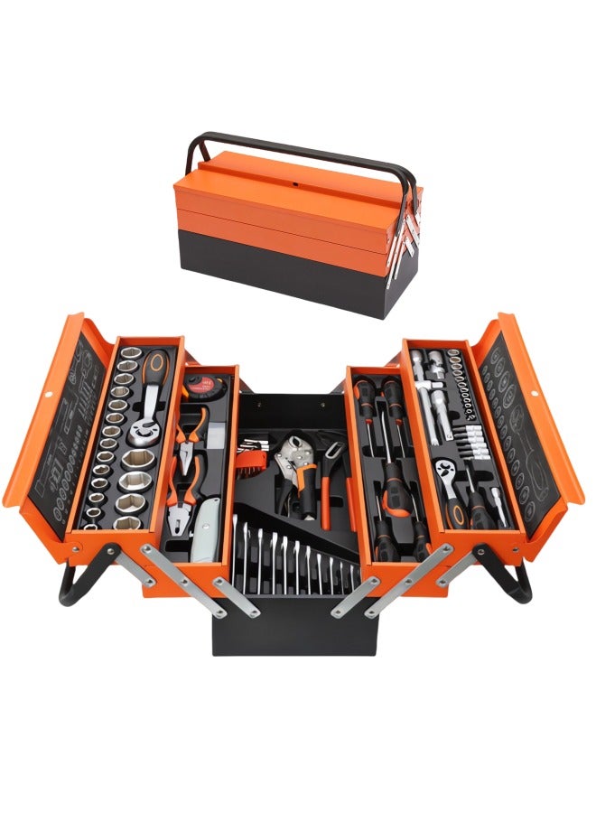 ALongDeng 85 Pcs Home Repair Tool Kit with Toolbox Storage Case  Complete Tool Set with Screwdriver Hammer Tools for Household Auto Apartment Garage Maintenance  DIY Projects - Image 1