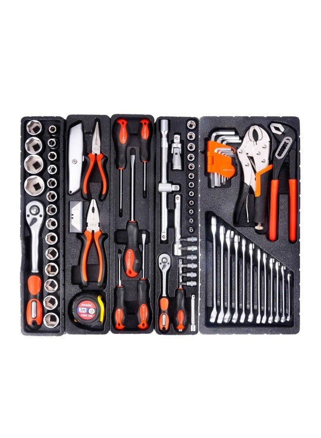 ALongDeng 85 Pcs Home Repair Tool Kit with Toolbox Storage Case  Complete Tool Set with Screwdriver Hammer Tools for Household Auto Apartment Garage Maintenance  DIY Projects - Image 4