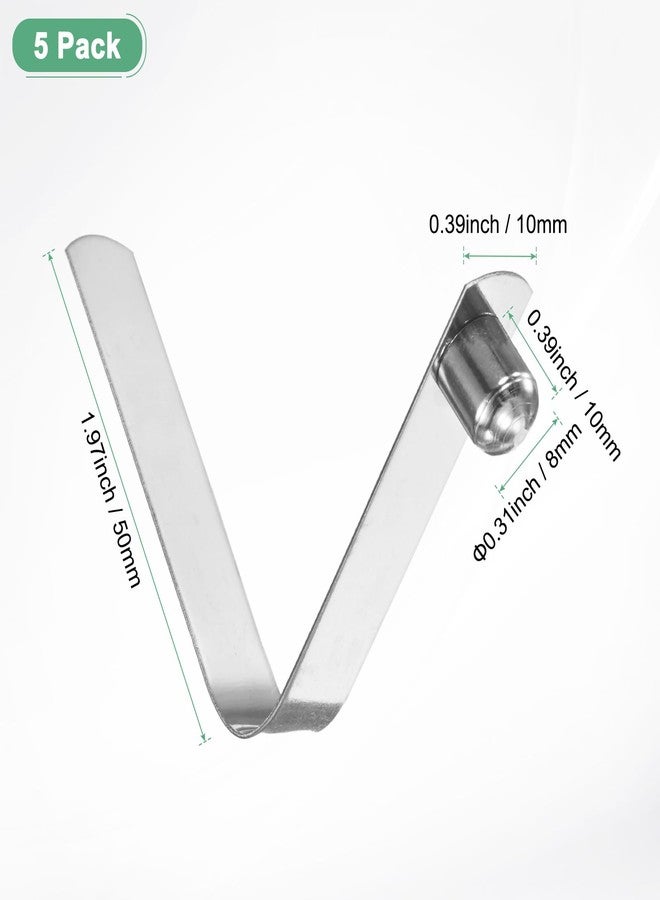 M METERXITY مجموعة 5 قطع مشبك مجداف كاياك 8mmx50mm صلب مفرد على شكل V مشبك قبة خيمة مشابك قفل للتخييم/مجداف كاياك/عمود خيمة مشابك زنبركية زر دفع - Image 3