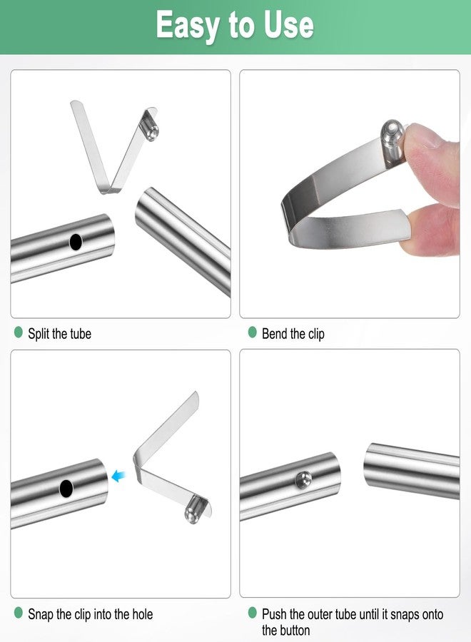 M METERXITY مجموعة 5 قطع مشبك مجداف كاياك 8mmx50mm صلب مفرد على شكل V مشبك قبة خيمة مشابك قفل للتخييم/مجداف كاياك/عمود خيمة مشابك زنبركية زر دفع - Image 4