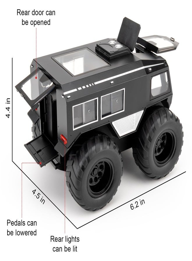 LOVEPOSELY 1:24 Sherp All Terrain Off Road Vehicle Diecast Car Model, Collecting Diecast Pull Back Beach Motorcycle Toys Car for Kids Boys Girls (Black) - Image 3