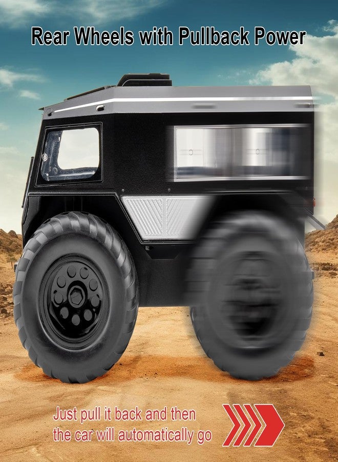 LOVEPOSELY 1:24 Sherp All Terrain Off Road Vehicle Diecast Car Model, Collecting Diecast Pull Back Beach Motorcycle Toys Car for Kids Boys Girls (Black) - Image 4