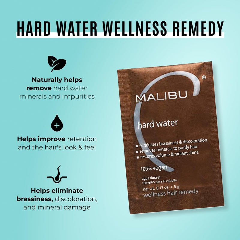Malibu C Hard Water Wellness Hair Remedy - Removes Hard Water Deposits & Impurities + Restores Volume and Radiant Shine with Vitamin C Complex (1 Packet) - Image 2