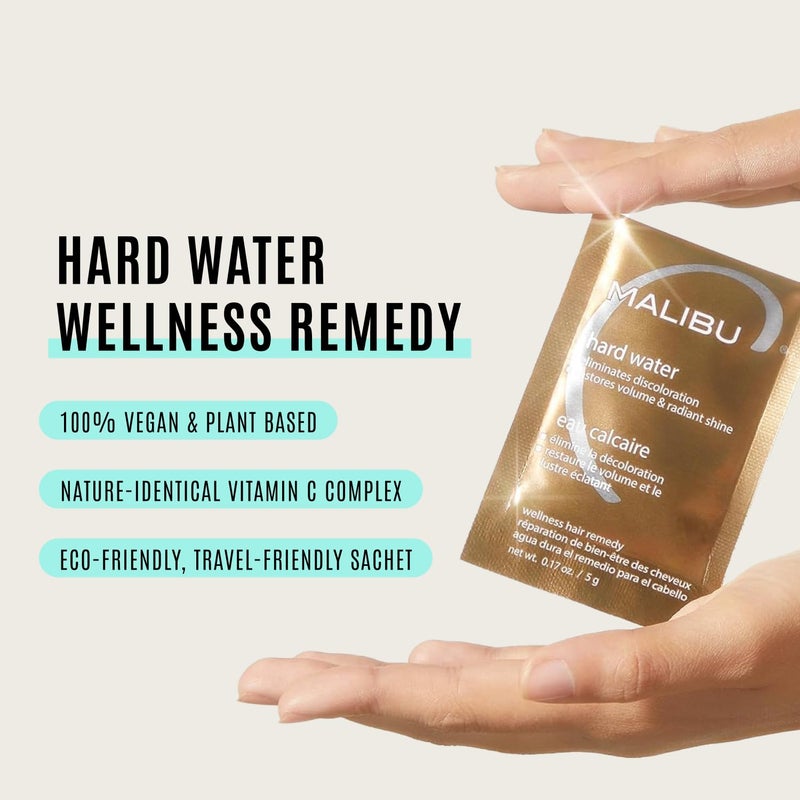 Malibu C Hard Water Wellness Hair Remedy - Removes Hard Water Deposits & Impurities + Restores Volume and Radiant Shine with Vitamin C Complex (1 Packet) - Image 3