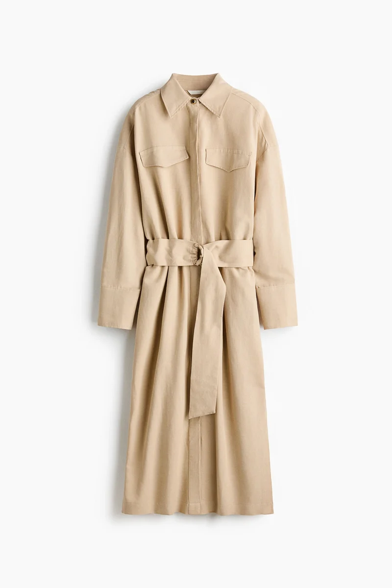 H&M Linen-blend shirt dress