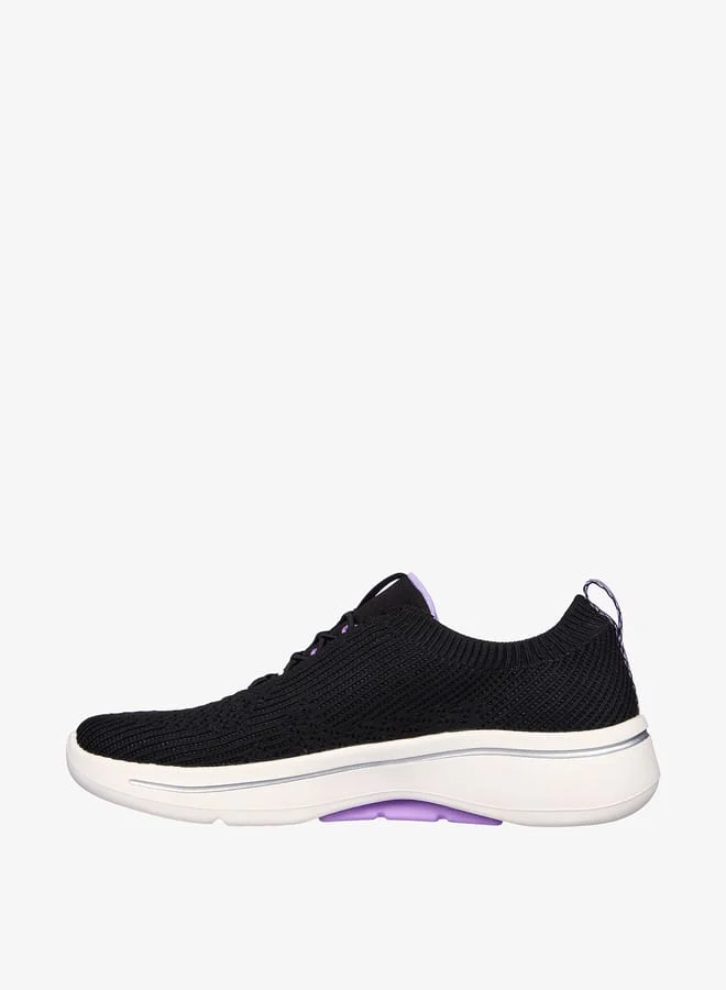 SKECHERS Women's Mesh Slip-On Walking Shoes - GO WALK ARCH FIT - CRYSTAL WAVES
