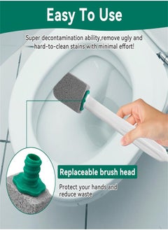 Generic Toilet Bowl Brush,  Pumice Toilet Scrubber Toilet Bowl Stain,Rust and Grease Stain Clean,Suitable for Toilet Bathroom Kitchen Sink BBQ, 1 Handle+5 Pumice Stones  - Image 5