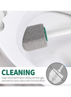 Generic Toilet Bowl Brush,  Pumice Toilet Scrubber Toilet Bowl Stain,Rust and Grease Stain Clean,Suitable for Toilet Bathroom Kitchen Sink BBQ, 1 Handle+5 Pumice Stones  - Image 3