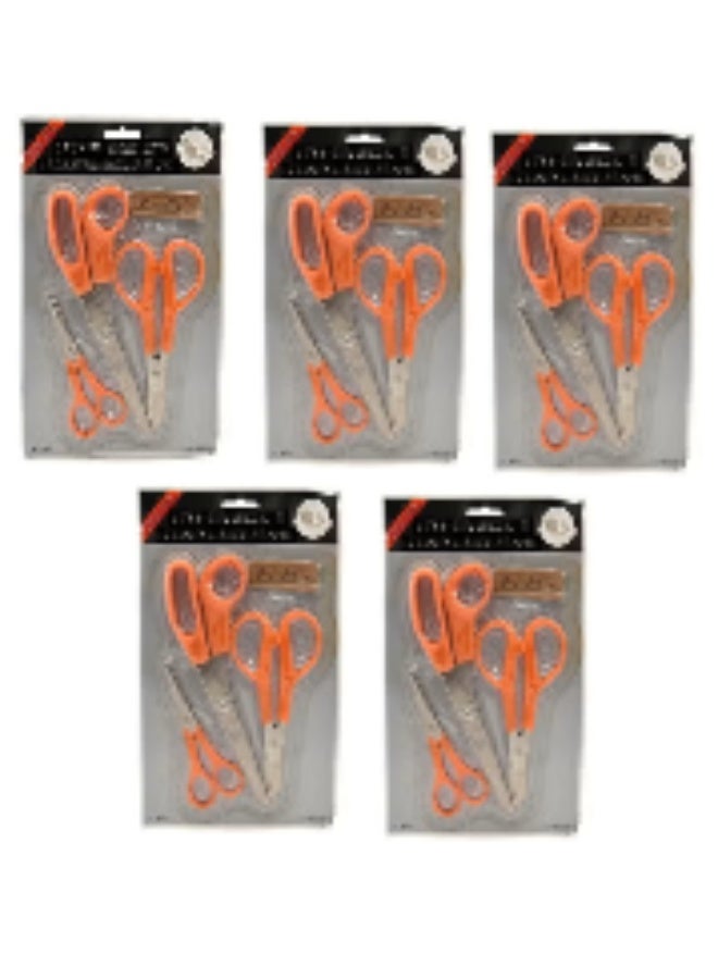 LTR Pack of 5 Multipurpose Scissors & Paper Tape Measure Set – 3-Piece LTR Scissors + 1-Piece Tape Measure for Craft, Office & DIY Use - Image 2