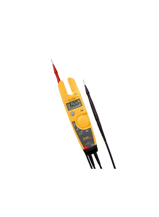 FLUKE Fluke T5-600 Electrical Voltage, Continuity and Current Tester, Measures Up To 100 A Without Contact, Automatically Select AC/DC Voltage For Tests, Includes Detachable SlimReach Probe Tip - Image 1