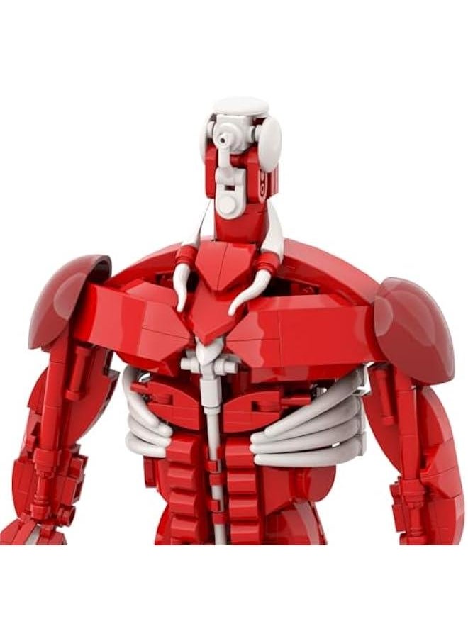 Attack on Titan Building Block Toys, Colossus Titan Cool Red Action Figure Adventure World Creative Models for Display Collection, Suitable for Adults Boys Girls Fans Kids Aged 6+ (953 PCS)  - Image 4