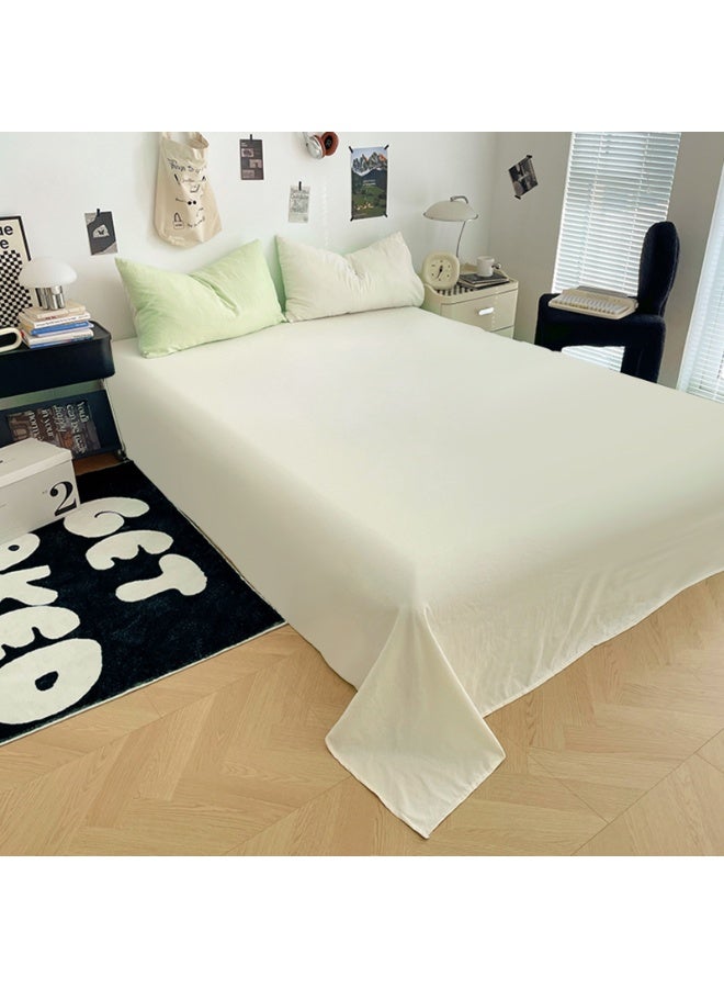 انفوسن طقم غطاء لحاف مقاس كينج من 4 قطع، يتضمن 1 غطاء لحاف 220 × 240 سم و2 كيس وسادة 48 × 74 سم و1 ملاءة سرير 235 × 250 سم، طقم سرير مزيج القطن فائق مايكروفايبر النعومة، بدون لحاف، الياسمين الأخضر - Image 5