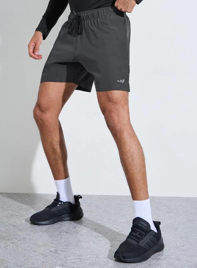ستايلي Men Grey Running Shorts With Side Slit