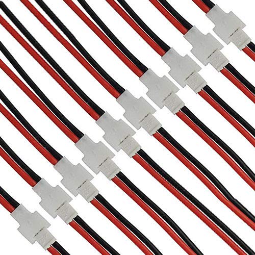 FLY RC 10 Pairs 2.0mm Spade 2P Cable Lead Plug Connector Male and Female for 1S Lipo Battery Charging Drone Syma X5C X5SW SNAPTAIN S5C - Image 1