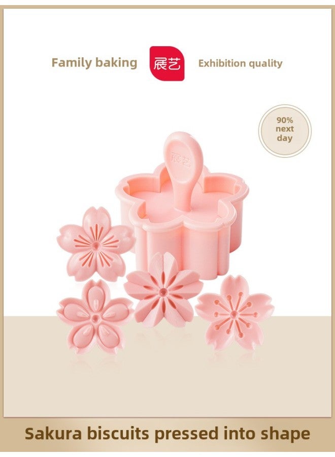 Zy1308 Sakura Cookie Mold Home Baking Press Flower Style Cherry Blossom Powder Kitchen Utensils Daily Use Cookie Cutter-Color:Sakura Powder - Image 1