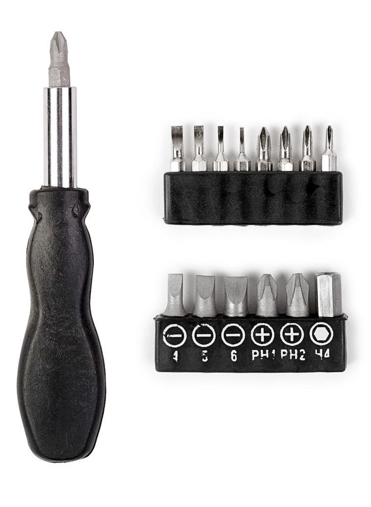 WMC TOOLS WMC Screwdriver Bit Holder and Socket Set Ratcheting Household Usage 15 pcs L-110mm, in Blister - Image 1