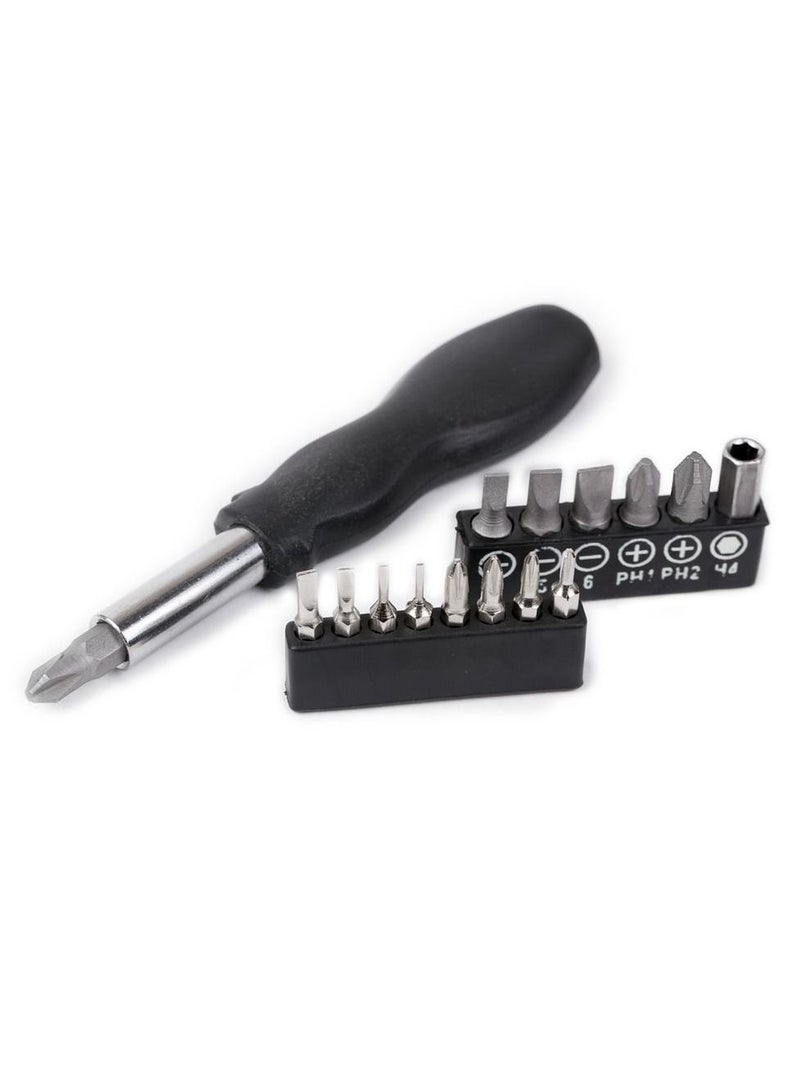 WMC TOOLS WMC Screwdriver Bit Holder and Socket Set Ratcheting Household Usage 15 pcs L-110mm, in Blister - Image 2