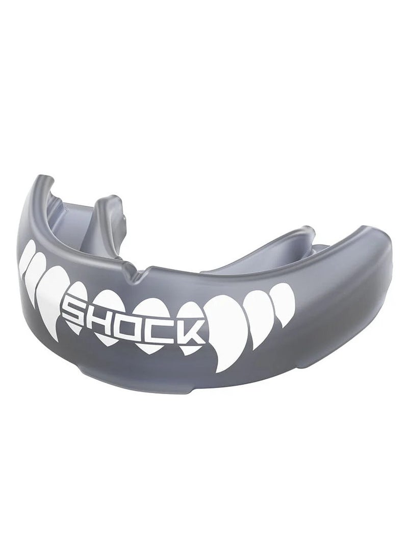 Shock Doctor SD BRACES STRAPLESS MOUTHGUARD TRANS BLACK/WHITE FANG ADULT - Image 1