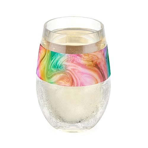Host HOST Wine Freeze Cooling Cup Double Wall Insulated Freezable Drink Chilling Tumbler with Freezing Gel  Glasses for Red and White Wine Set of 1 85 oz Unicorn