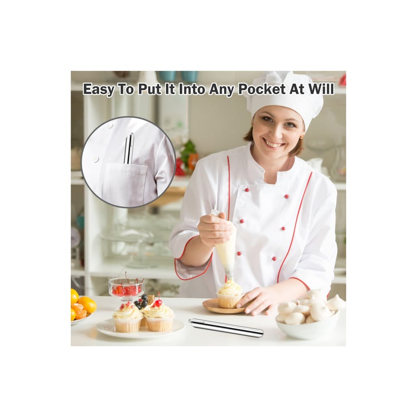 SOLARAE مكنسات فتات المطاعم، منظف فتات المطاعم، مكشطة فتات من الفولاذ المقاوم للصدأ عالية الجودة، أداة فتات للنُدُل والنُدُلات والخُدم (3 عبوات، فضي) - Image 4