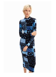 DESIGUAL Floral ribbed midi dress  - Image 2