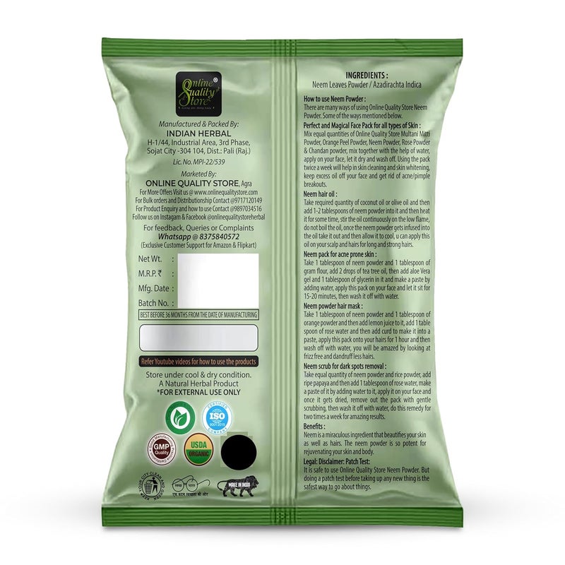 Online Quality Store Online Quality Store Organic Neem Leaves Powder 50g Rose Petals Powder 50g Orange Peel Powder50g 150g  - Image 3