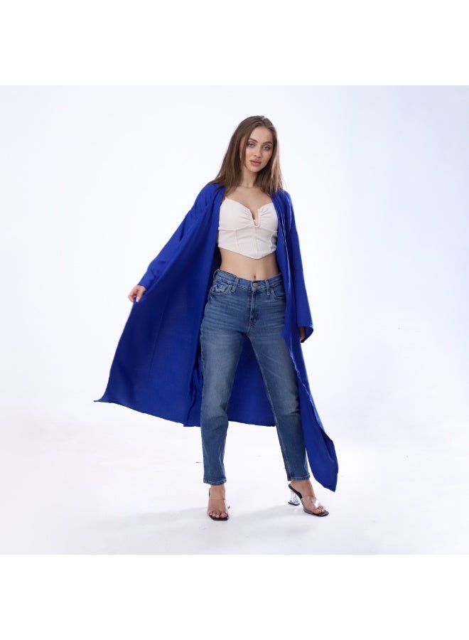 بيبو كرديجان حريمي ساده طويل مقاس حر يناسب من 60 إلى 85 كجم تقريبا_ازرق - Image 2