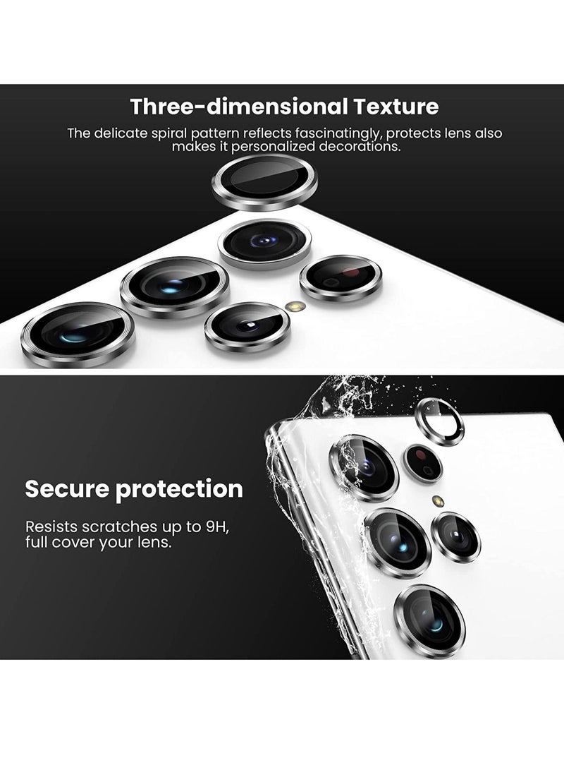 Phone Planet Camera Lens Tempered Glass Protector for Galaxy S22 Ultra, Aviation Aluminum Alloys Protection Cap Scratch Resistant Protector, Compatible with Galaxy S22 Ultra - Image 4