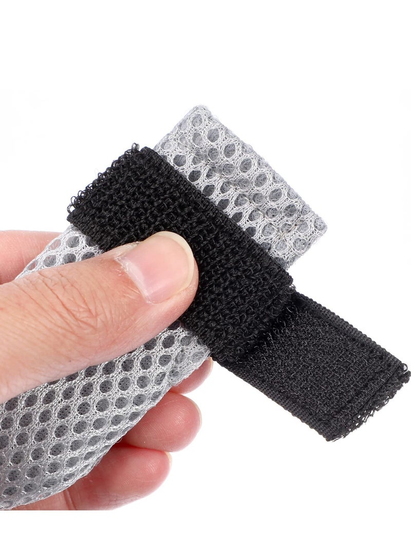 Excefore Anti- Scratch Boots Cat Shoes 4Pcs Boots Nail Cover Precaution Scratch Gloves Cat Paw Soft Mesh Adjustable Protector Pet Grooming Scratching Booties for Home Bathing Black - Image 2