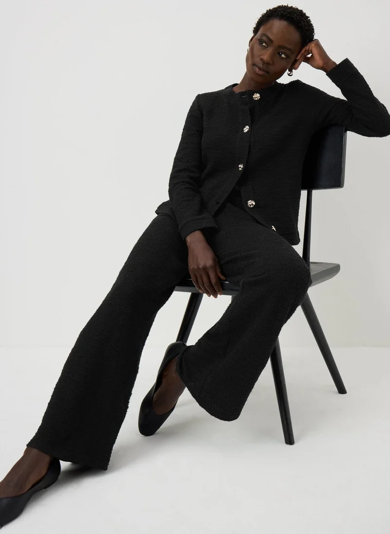 Matalan Black Boucle Wide Leg Co Ord Trousers