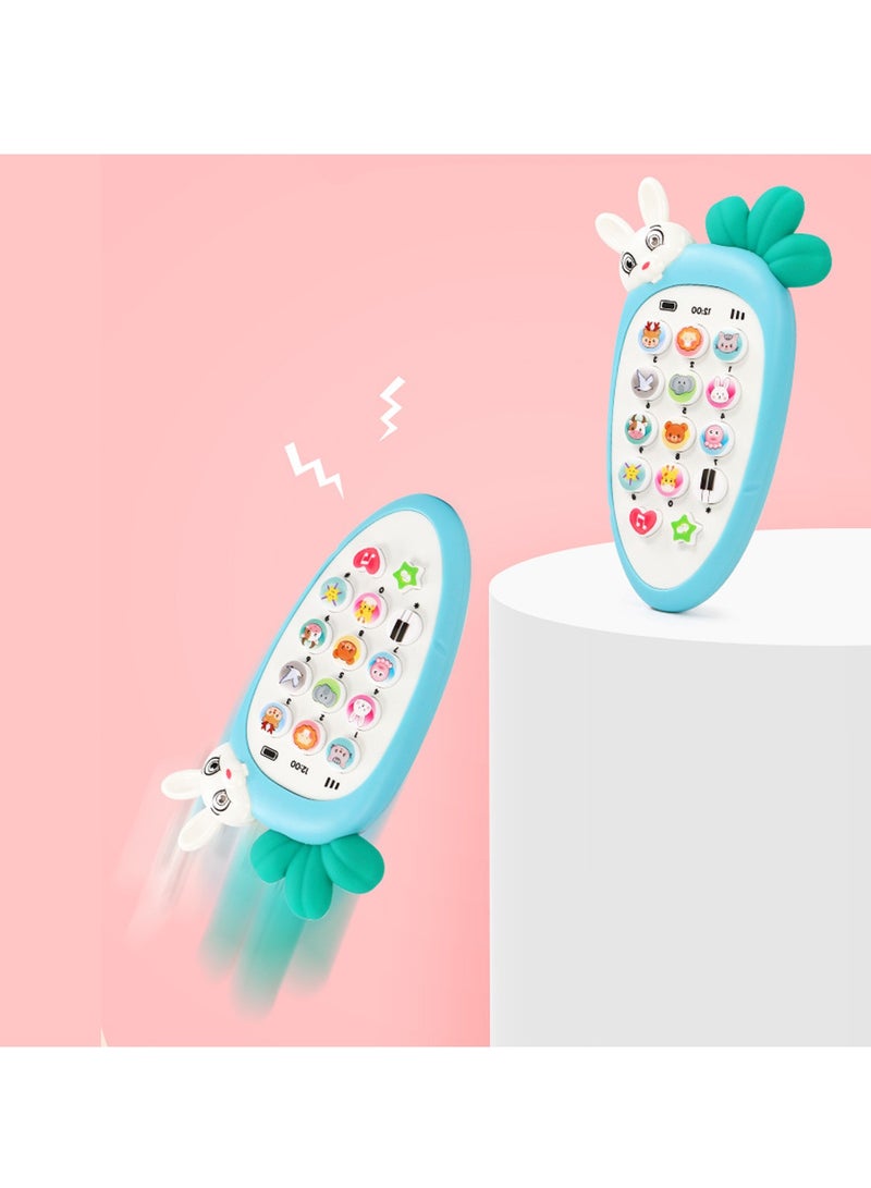 SYOSI Toddler Phone Toy Sound Toy Early Educational Mobiles Phone Carrot Shape Simulation Cellphone Mobile Phone Gift for Kids 0 12 Months - Image 4
