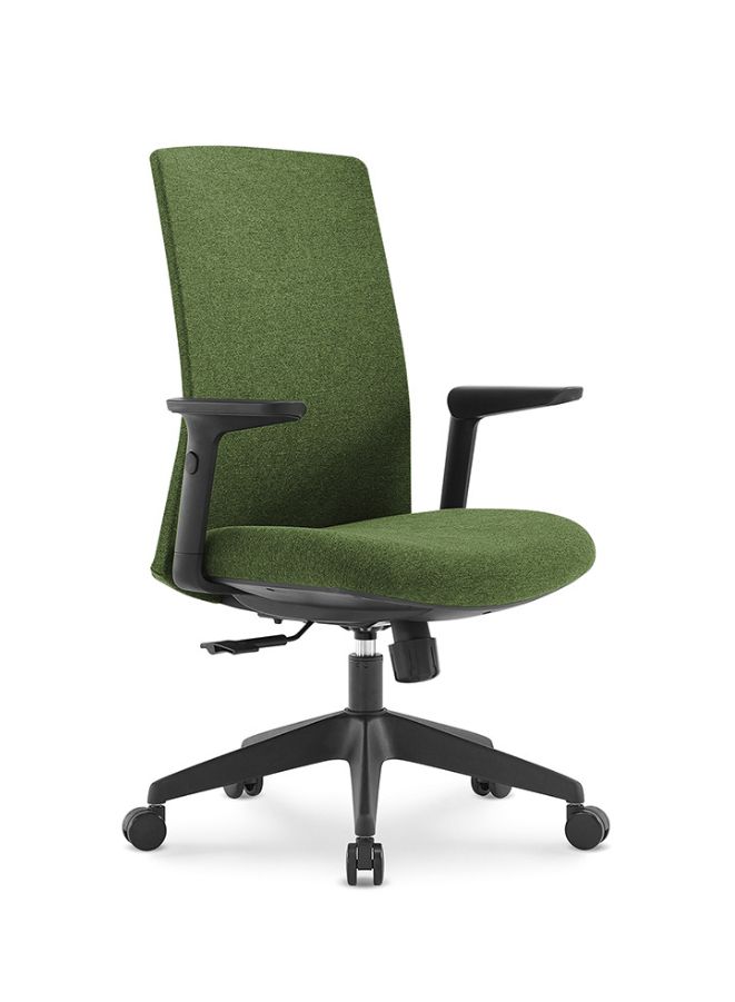 Generic Middle Back Ergonomic Office Chair Without Headrest for Office, Home Office and Shops, Green - Image 1